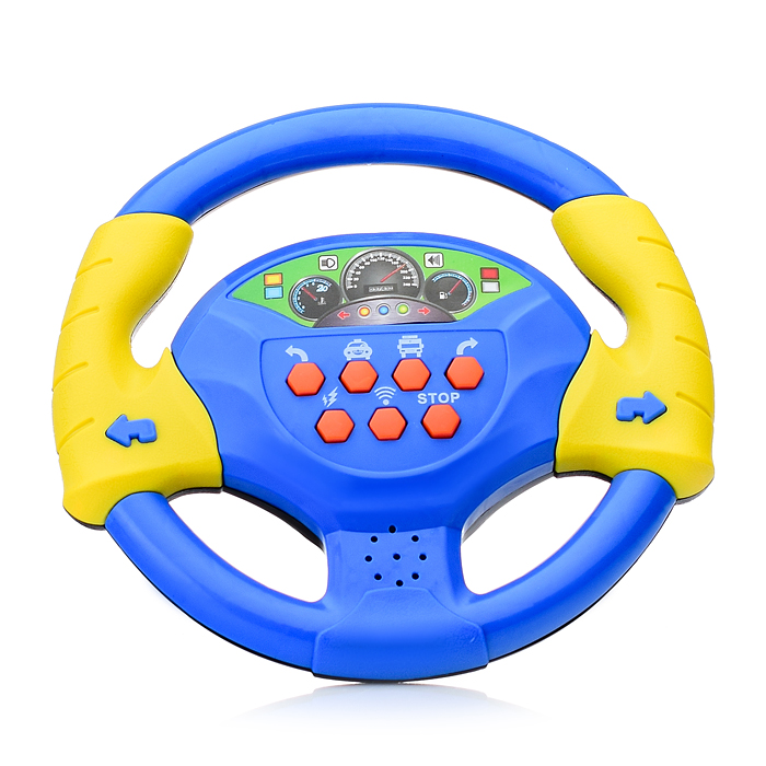 Руль 928 "Весело рулить" музыкальный, в пакете