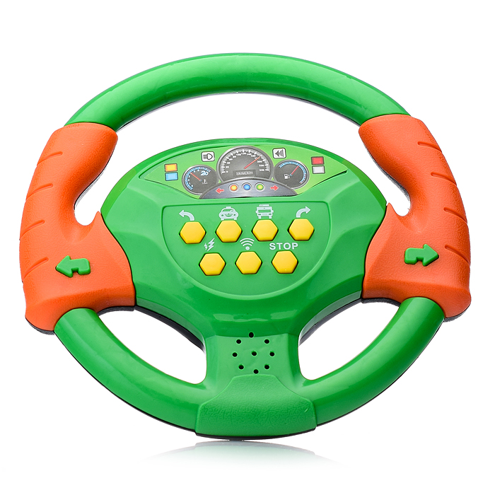 Руль 928 "Весело рулить" музыкальный, в пакете