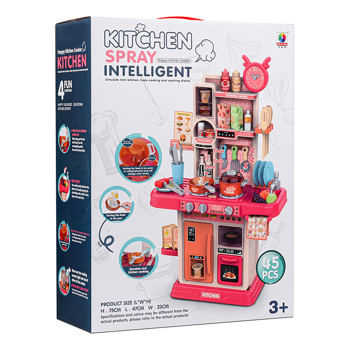 Фото к товару Игровой набор кухня MJL-803 "Любимая кухня" цвет розовый, в коробке Игровой набор кухня MJL-803 "Любимая кухня" цвет розовый, в коробке