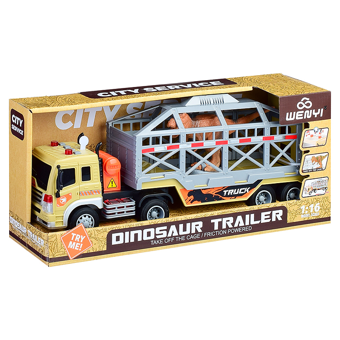 Машина WY571L "Мир динозавров" (свет, звук) на батарейках, в коробке