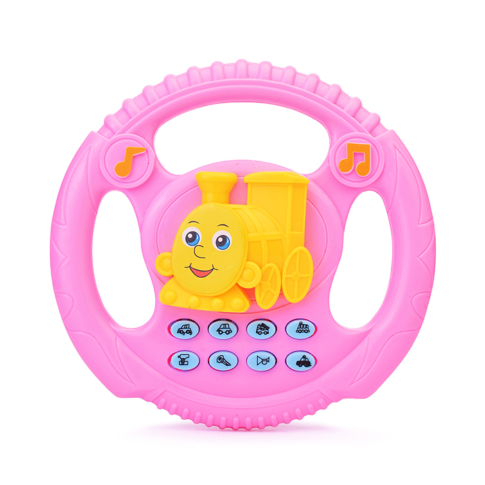 Руль 3280A-P "Паровозик" музыкальный, в пакете