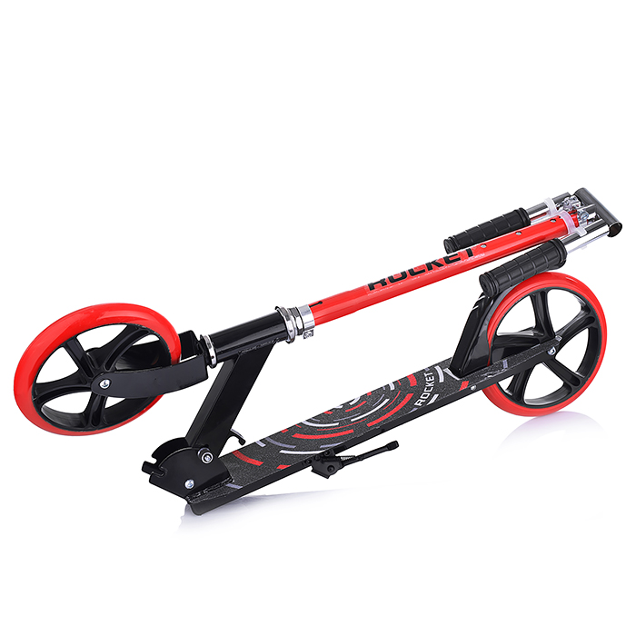 Фото к товару Самокат 2-х колесный ROCKET,колеса PU/ 200 мм, ABEC 7, красный Самокат 2-х колесный ROCKET,колеса PU/ 200 мм, ABEC 7, красный