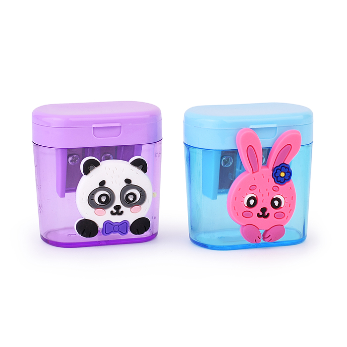 Точилка для карандашей "100% Cute" 2 отверстия разных диаметров, с контейнером, пластмассов