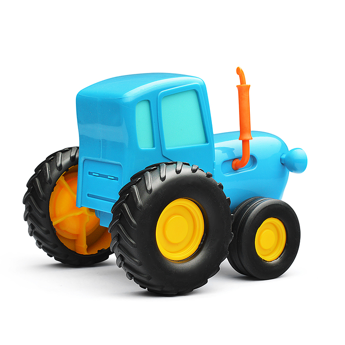 Модель металл Синий трактор 11 см, инерц, синий, в коробке