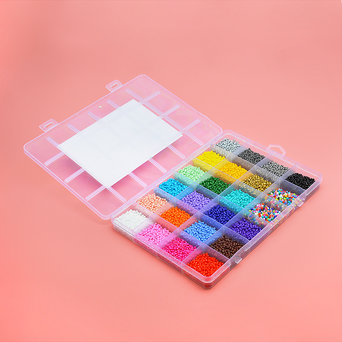 Набор создание украшений UT0206 "Цветные бусинки" 24 цв., в коробке