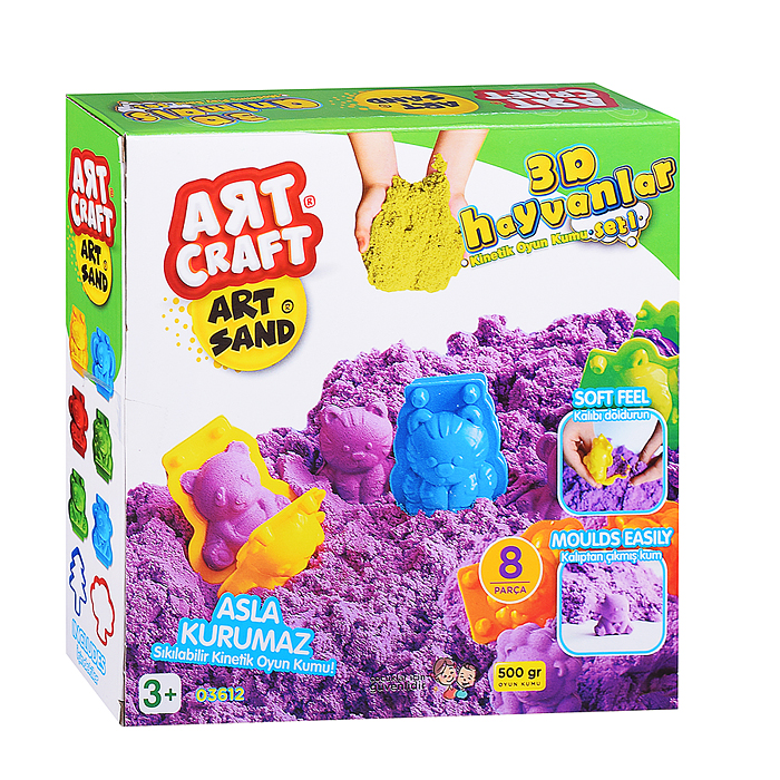 Набор кинетический песок "Любимые животные" 500г.