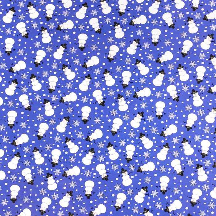 Бумага упаковочная подарочная новогодняя "Snow Fun", 70х100 см, 10 дизайнов ассорти.