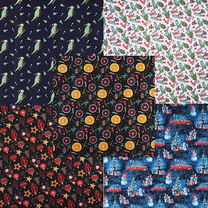 Упаковочная бумага,МИКС  рулон в термоусадочной пленке. Размер 70х100 см. 