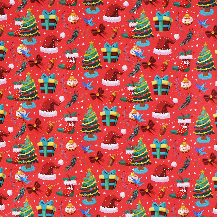 Упаковочная бумага,МИКС  рулон в термоусадочной пленке. Размер 70х100 см. 