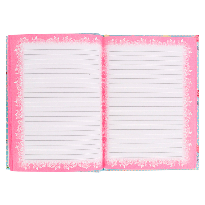 Записная книжка для девочек А6 80л. "Мопс в юбочке" переплёт 7БЦ, глиттер