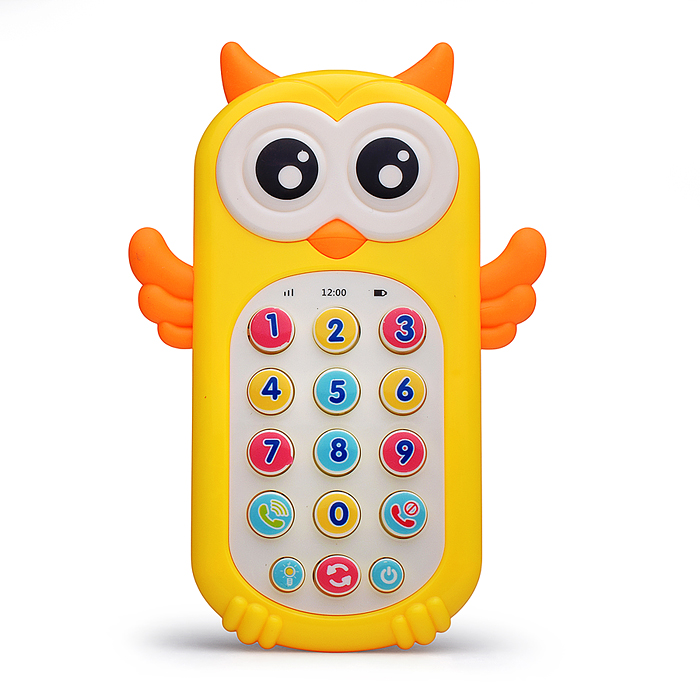 Телефон 796 "Музыкальная совушка" на батарейках, в коробке