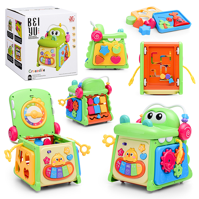 Куб развивающий MSS-007 "Весёлый крокодильчик" в коробке Куб развивающий MSS-007 "Весёлый крокодильчик" в коробке