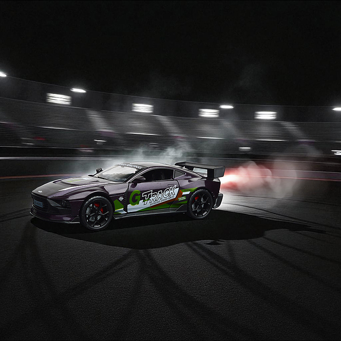 Машина HCL-826P "Жажда скорости" (свет, звук, дым) в коробке