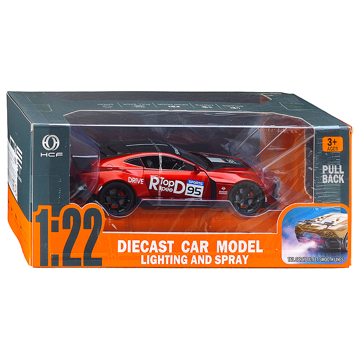 Машина HCL-826P "Жажда скорости" (свет, звук, дым) в коробке