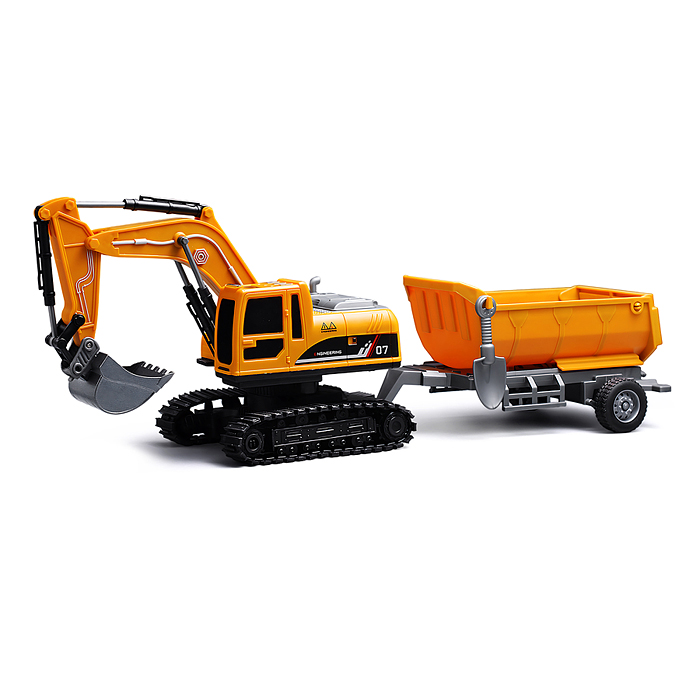 Фото к товару Экскаватор BT0073-1 "Строитель" с прицепом, р/у, 27 MHz, в коробке Экскаватор BT0073-1 "Строитель" с прицепом, р/у, 27 MHz, в коробке