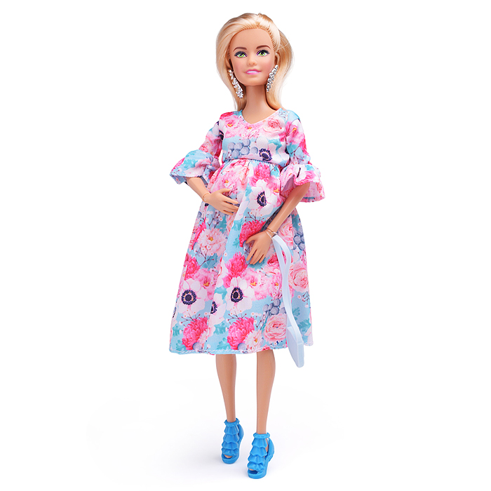 Кукла София беременная 29 см, с Алексом, дочкой (с акс., руки и ноги сгиб.)