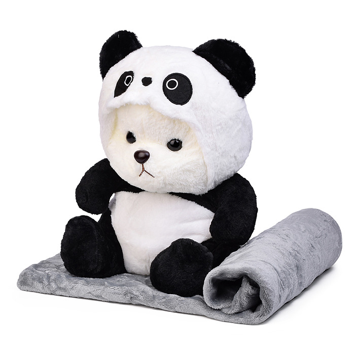 Мягкая игрушка "Медведь" М1569 с пледом (110х160)