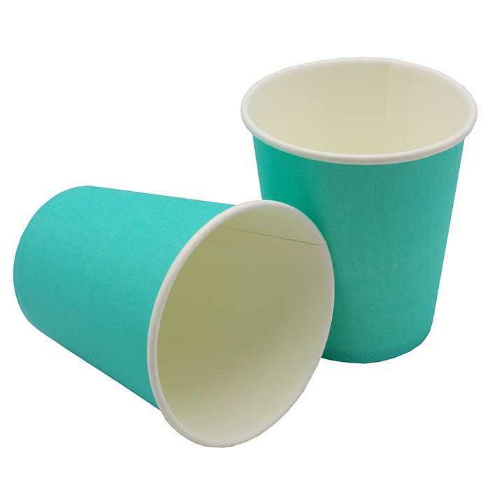 Стакан бумажный 1сл. SP9, 200/260мл цвет Бирюзовый Тиффани 