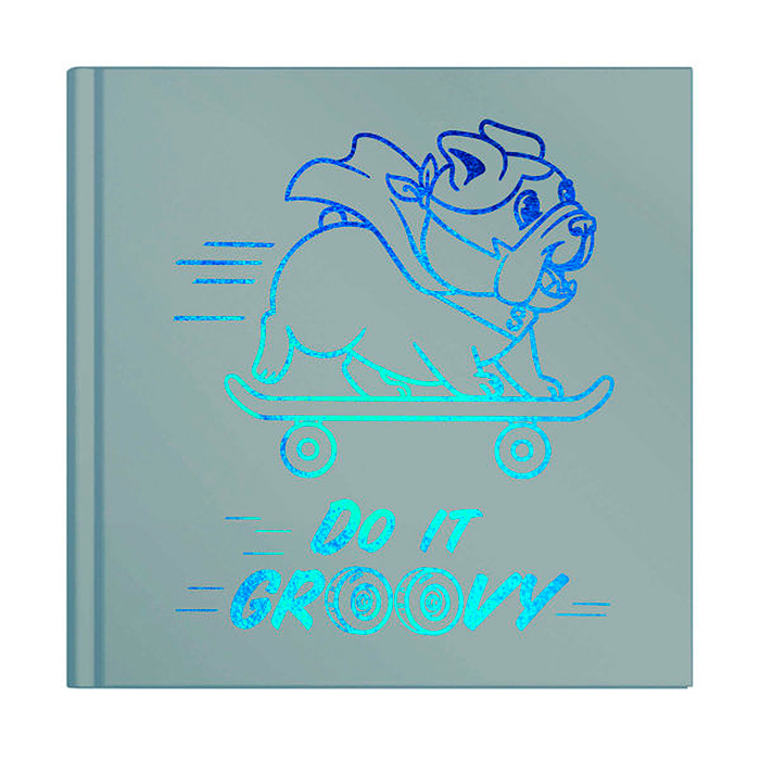 Записная книжка 80л. А6 "Бульдожек" 105х105 мм, твёрдый переплёт, полноцветная 