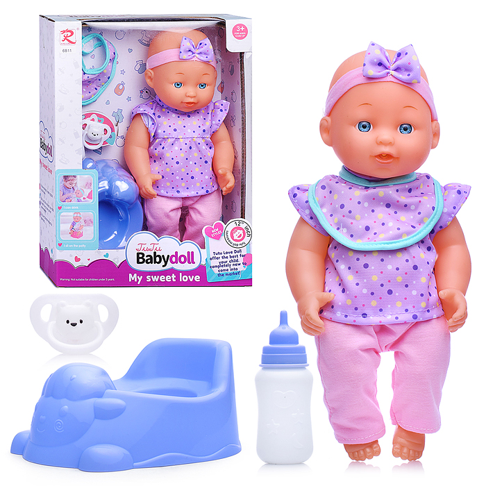 Пупс 6811 "Мирочка" с аксессуарами, в коробке Пупс 6811 "Мирочка" с аксессуарами, в коробке