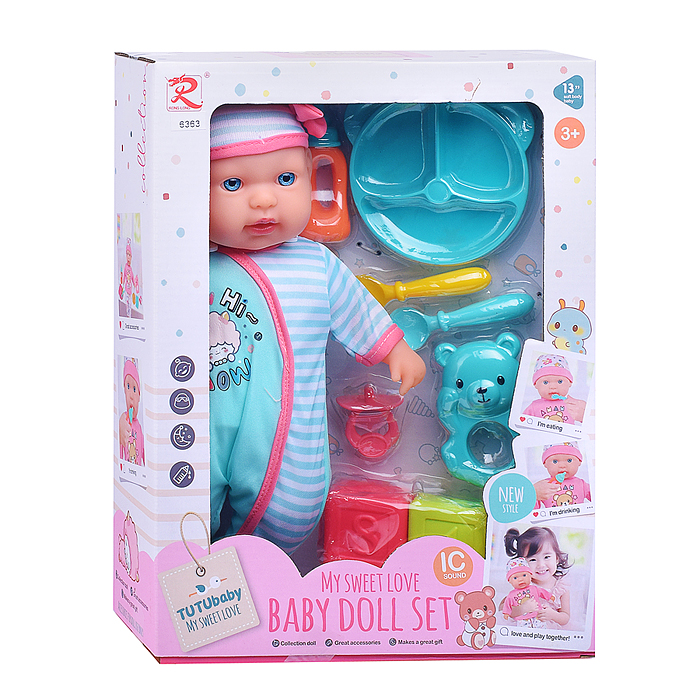 Пупс 6363 "Регина" с аксессуарами, в коробке