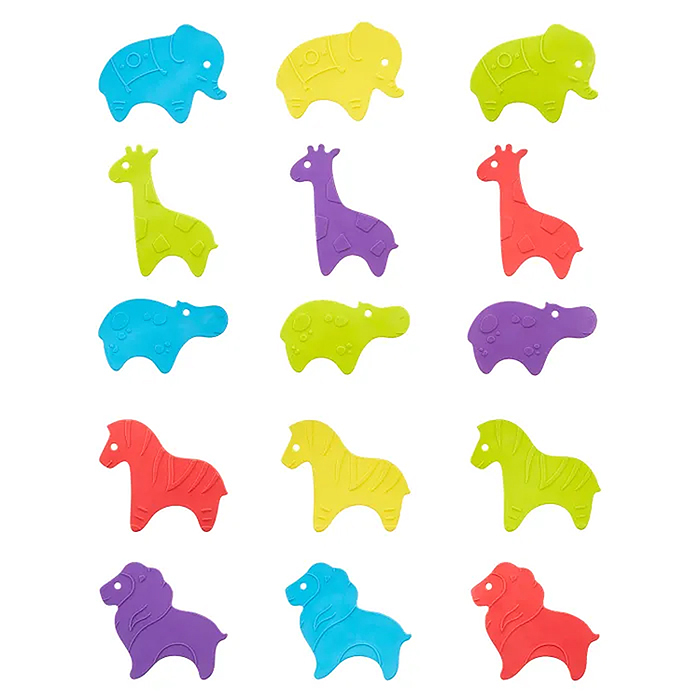 Набор игрушек для ванны мини-коврики SAFARI, 15 шт