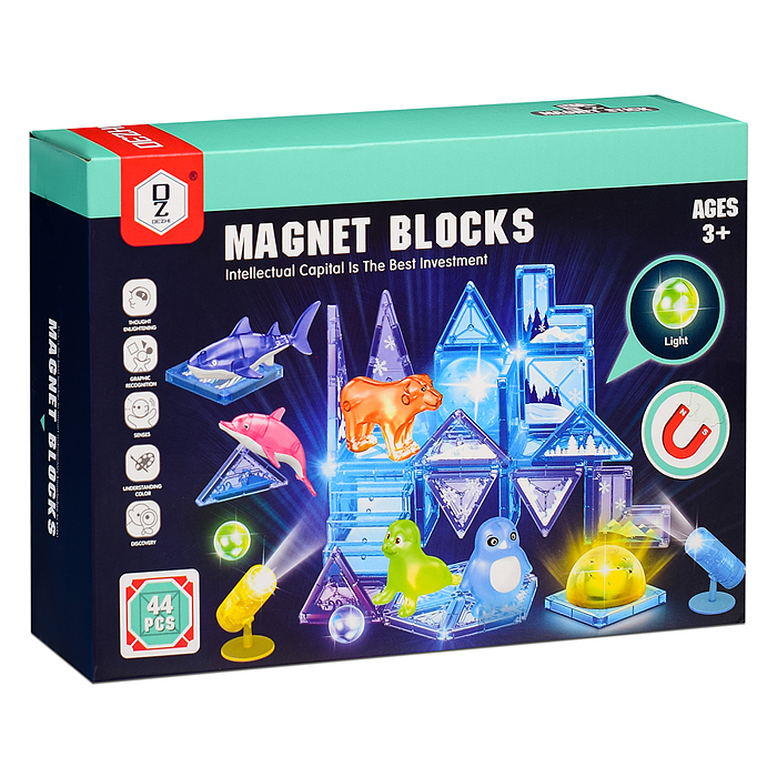 Конструктор магнитный "Морские обитатели" (44 дет.)