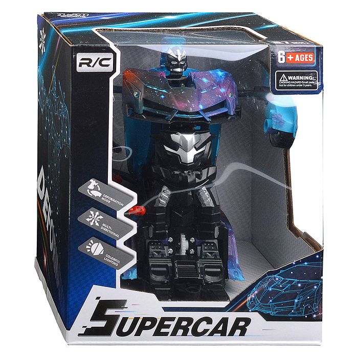 Машина 33968 "Суперкар" трансформирующийся в робота, р/у, 27 MHz, в коробке