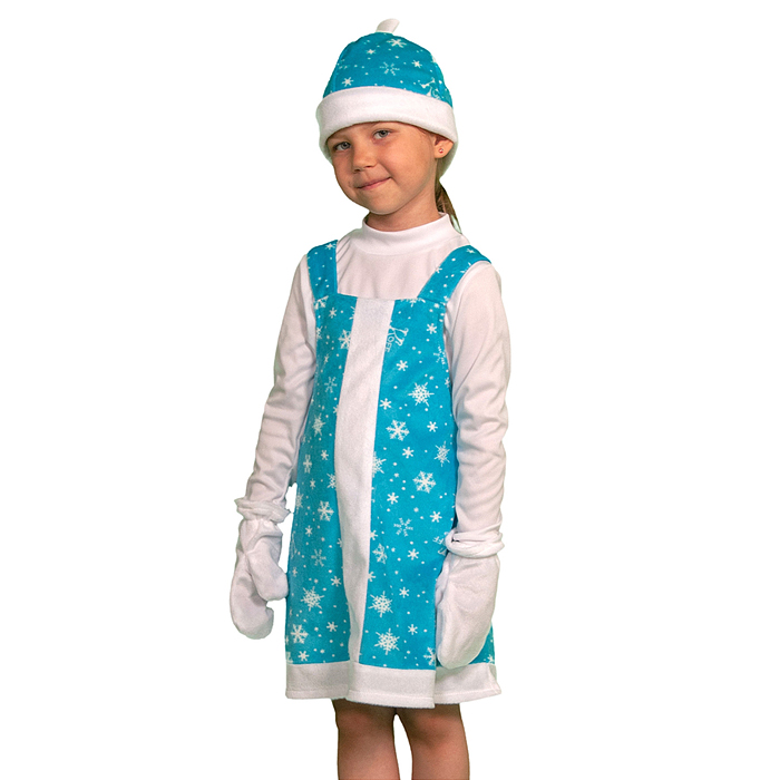 Изделие швейное "Набор карнавальный "Зимушка" плюш (6-9 лет, рост 122-134 см)