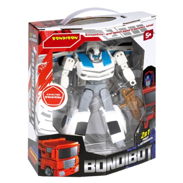 Трансформер 2в1 робот-автомобиль, белая Полиция