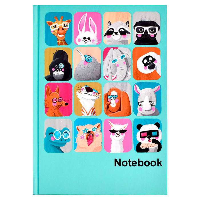 Записная книжка 80л. А6 "Мордашки" 120х170 мм, твёрдый переплёт, полноцветная п