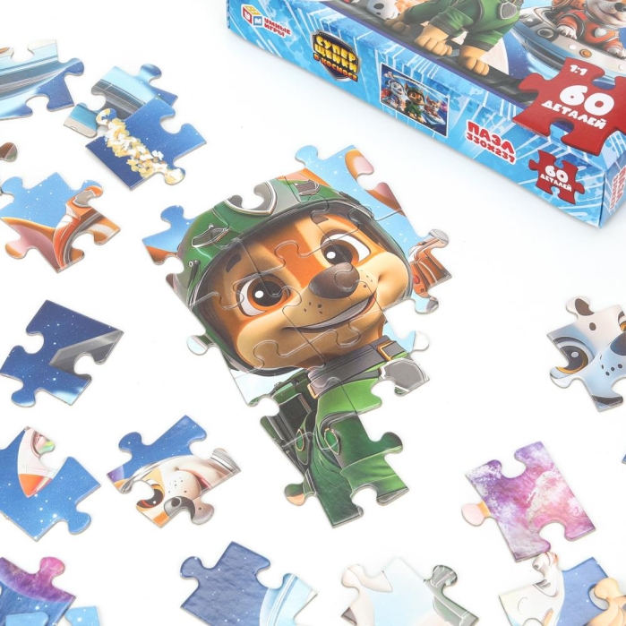 Пазлы 60 "Суперщенки в космосе"