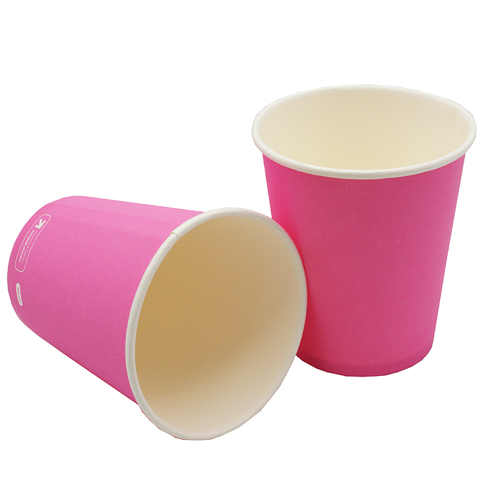 Стакан бумажный 1сл. SP9, 200/260мл цвет Розовый Экопак