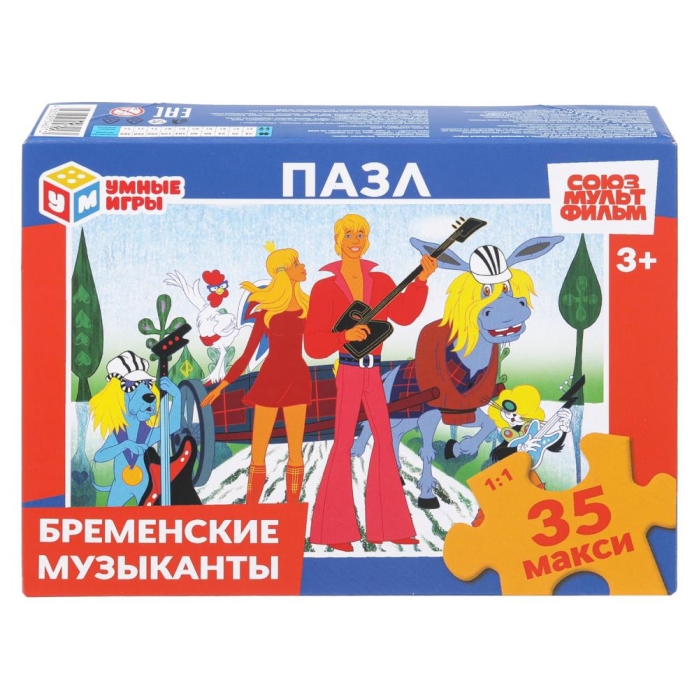 Макси-Пазлы 35 "Бременские музыканты" Союзмультфильм