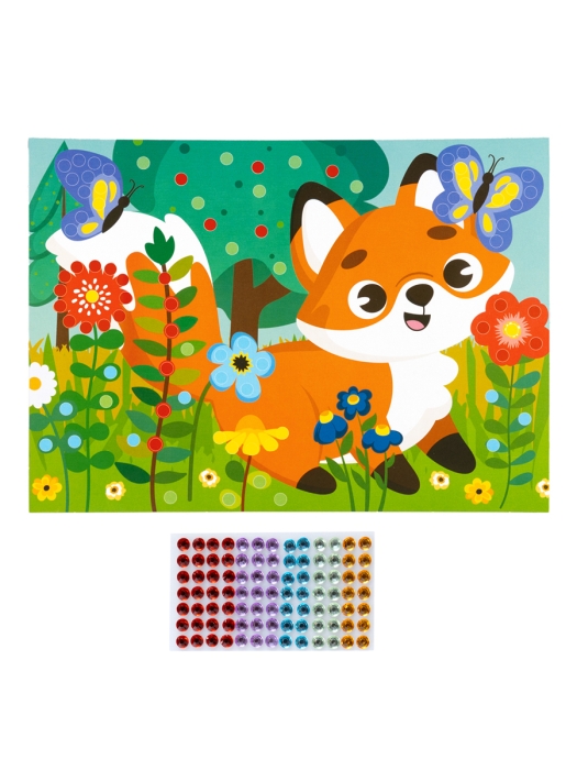 Набор для творчества. Рисунок из страз "Лисёнок" (европодвес)