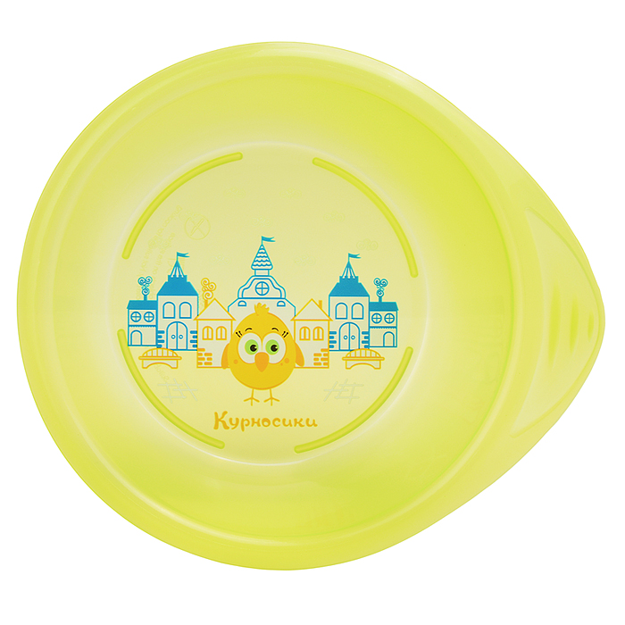 Тарелочка детская для первых блюд на присоске, ассорти,