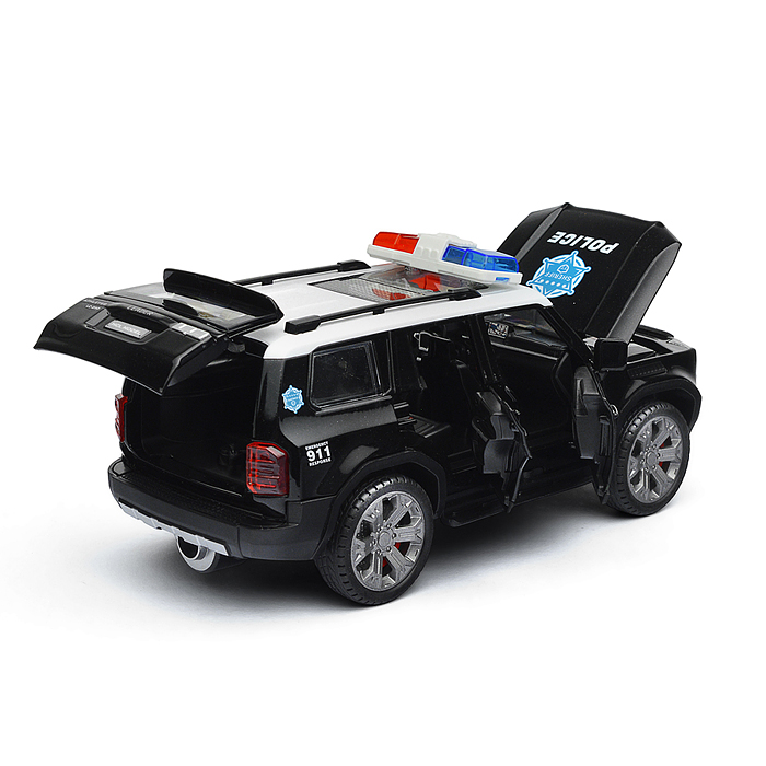 Машина HCL-621P "Полицейский внедорожник" (свет, звук, дым) в коробке