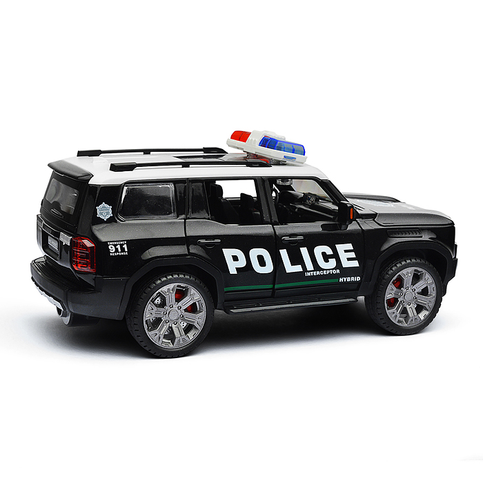 Машина HCL-621P "Полицейский внедорожник" (свет, звук, дым) в коробке