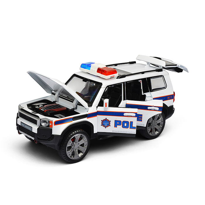 Машина HCL-621P "Полицейский внедорожник" (свет, звук, дым) в коробке