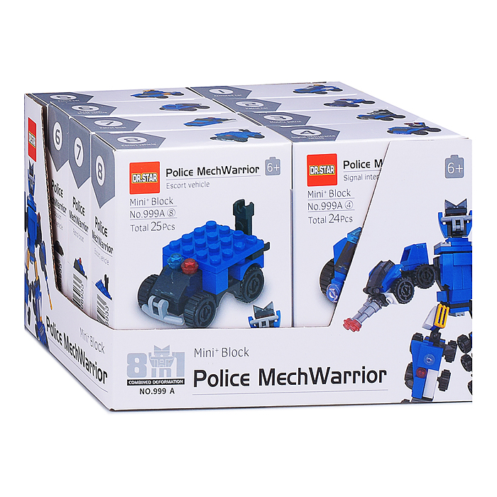 Конструктор 999A "Полицеский робот" в коробке