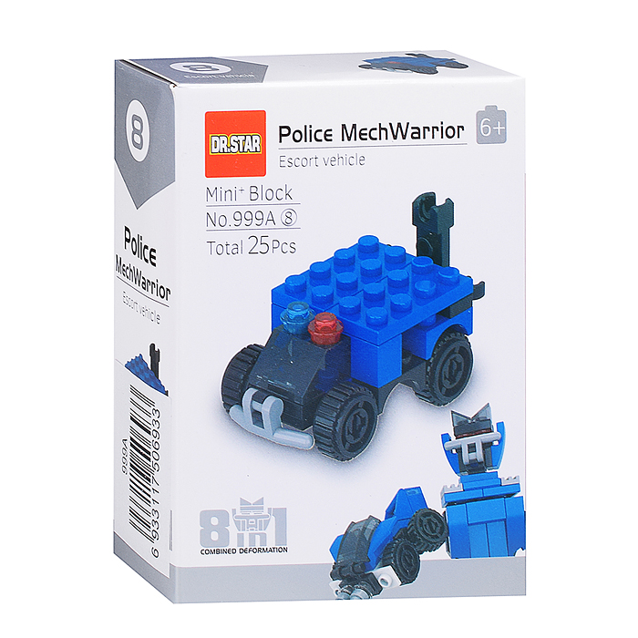 Конструктор 999A "Полицеский робот" в коробке