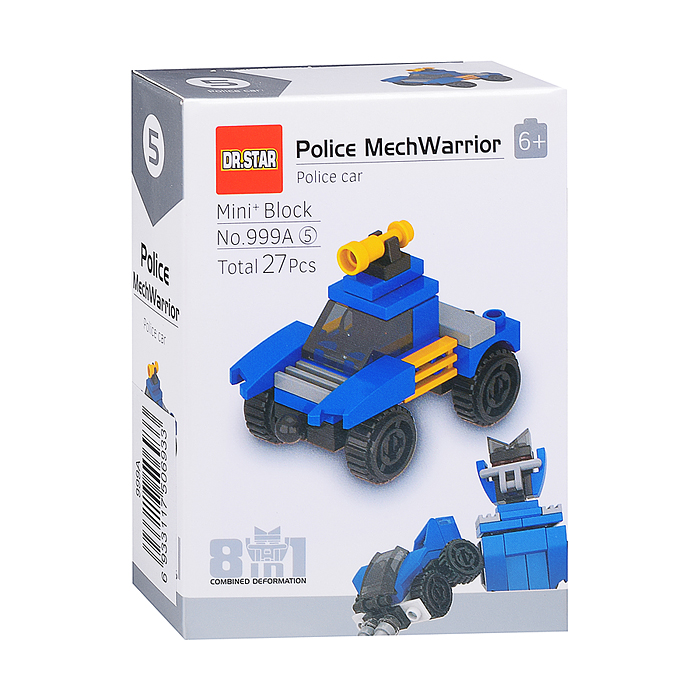 Конструктор 999A "Полицеский робот" в коробке