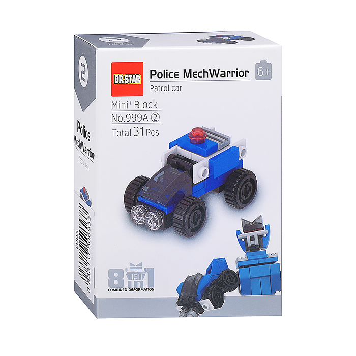 Конструктор 999A "Полицеский робот" в коробке