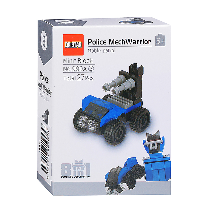 Конструктор 999A "Полицеский робот" в коробке