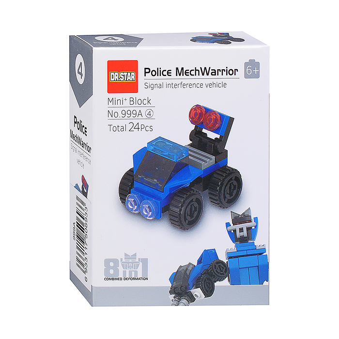 Конструктор 999A "Полицеский робот" в коробке