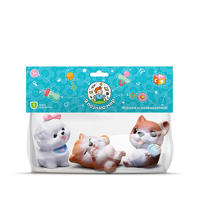 Набор игрушек для купания Y0122 "Милые животные" в пакете