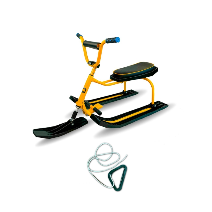 Игрушка Снегокат детский 214 "Drive" разборный с высокой рамой, с рисунком и высоким рулем (Желтый)