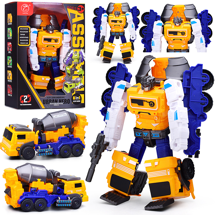 Робот 908-6D трансформирующийся в цементовоз, в коробке