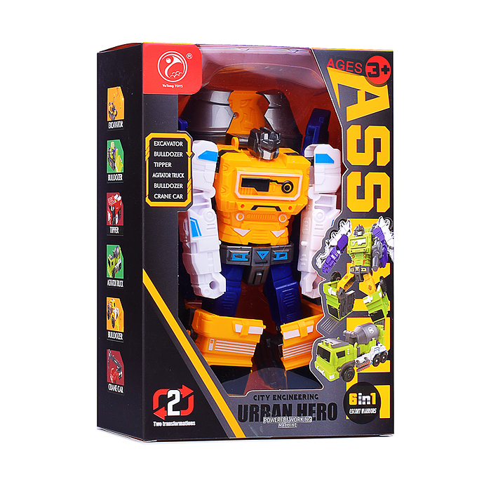 Робот 908-6D трансформирующийся в цементовоз, в коробке