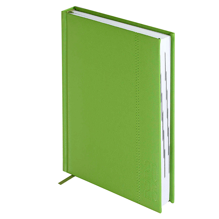 Ежедневник датированный 2026 Escalada, А5, 176 л., Наппа салатовый